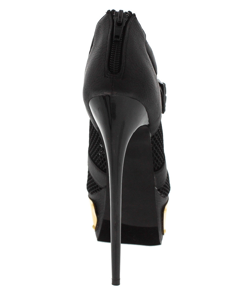 caged mid heels