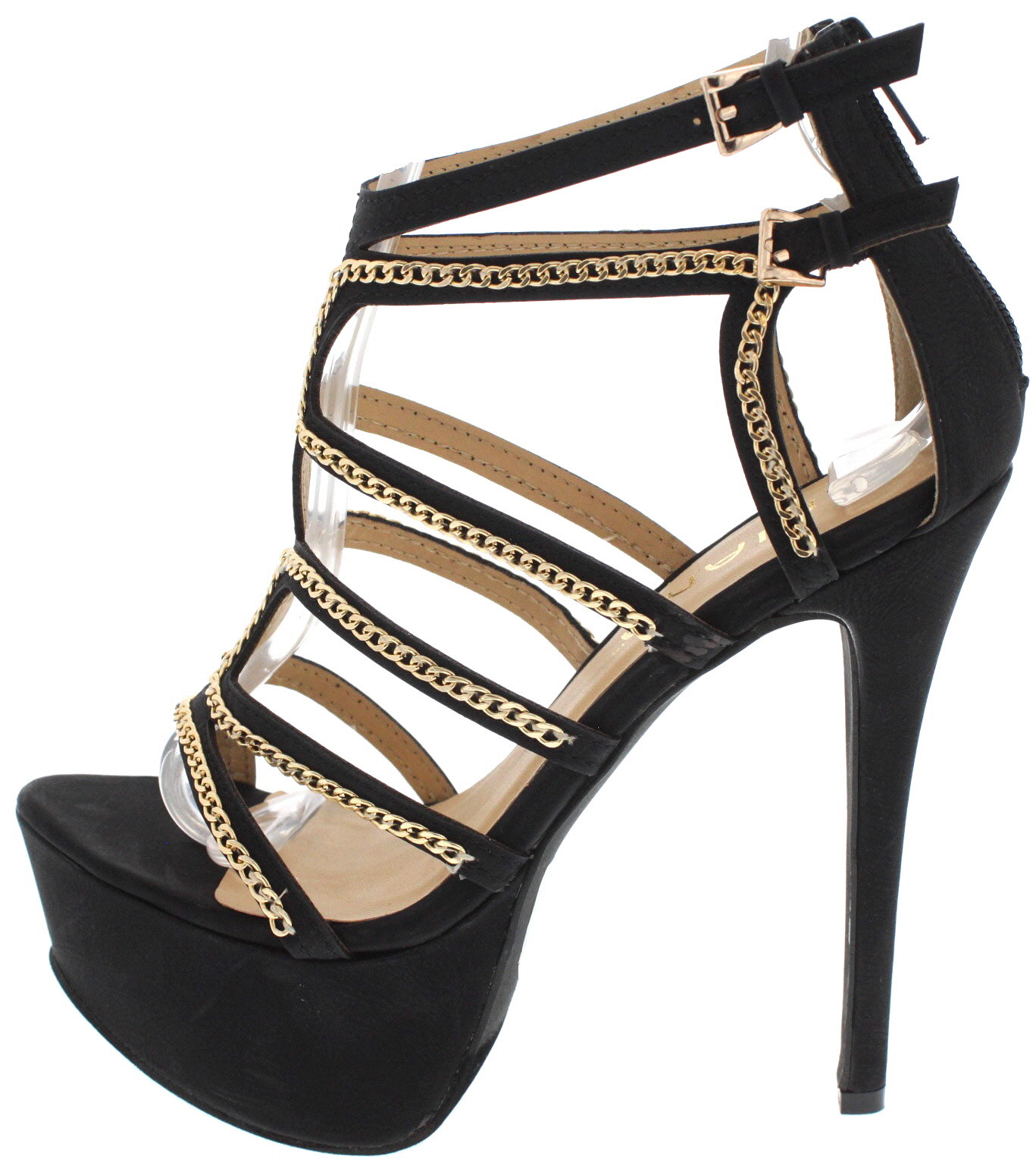 Gold Strap Heels on Luulla